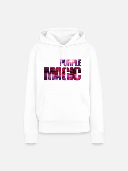Purple Magic - Frauen Premium Bio Hoodie - Weiß