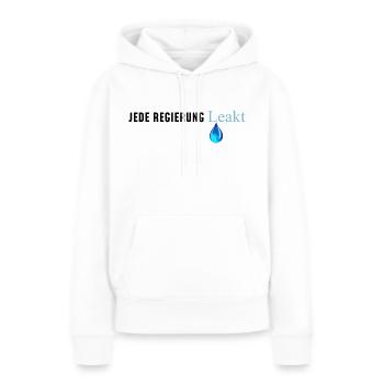 jede Regierung leakt (lügt) 4 - Frauen Premium Bio Hoodie - Weiß - Vorne - Julia (174cm)
