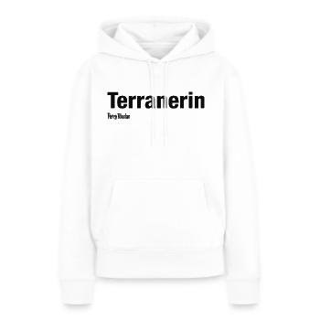 Terranerin schwarz - Frauen Premium Bio Hoodie - Weiß - Vorne - Julia (174cm)