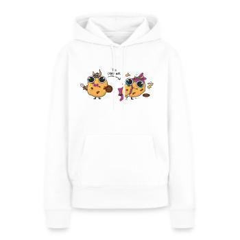 Candy War _ Guerre des bonbons - Sweat à capuche Premium bio Femme - blanc - Devant - Julia (174cm)