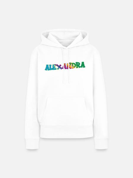 Alexandra - Frauen Premium Bio Hoodie - Weiß