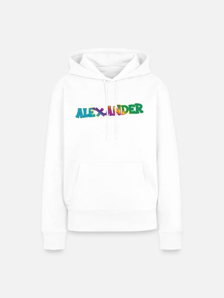 Alexander - Frauen Premium Bio Hoodie - Weiß