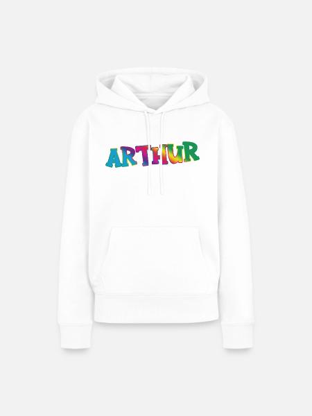 Arthur - Frauen Premium Bio Hoodie - Weiß