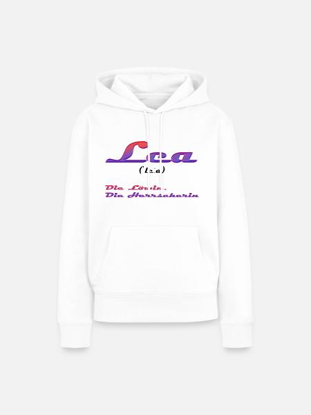 Lea - Frauen Premium Bio Hoodie - Weiß