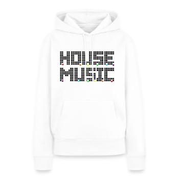 House Music LGBTQ+ Edition - Frauen Premium Bio Hoodie - Weiß - Vorne - Julia (174cm)
