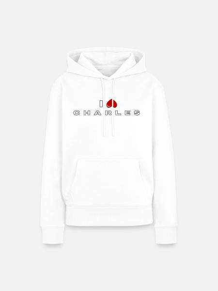 Ich hasse Charles - Frauen Premium Bio Hoodie - Weiß