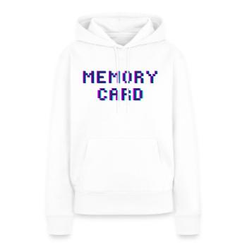 Memory Card - Frauen Premium Bio Hoodie - Weiß - Vorne - Julia (174cm)
