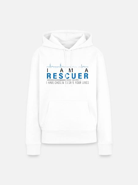 Ich bin ein Retter - Frauen Premium Bio Hoodie - Weiß