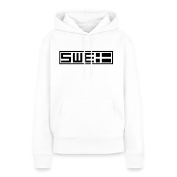Tactique suédoise - Sweat à capuche Premium bio Femme - blanc - Devant - Julia (174cm)