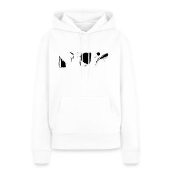 Abstrait. - Sweat à capuche Premium bio Femme - blanc - Devant - Julia (174cm)