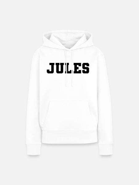 Name - Jules - Frauen Premium Bio Hoodie - Weiß