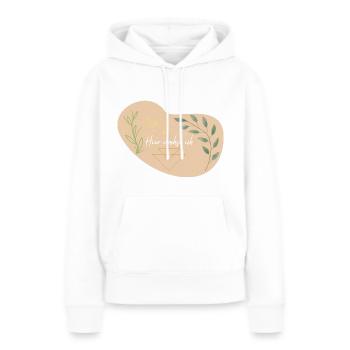 Baby unterwegs - Frauen Premium Bio Hoodie - Weiß - Vorne - Julia (174cm)