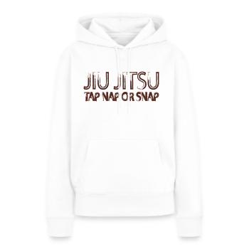Ju-Jitsu newaza - Sweat à capuche Premium bio Femme - blanc - Devant - Julia (174cm)