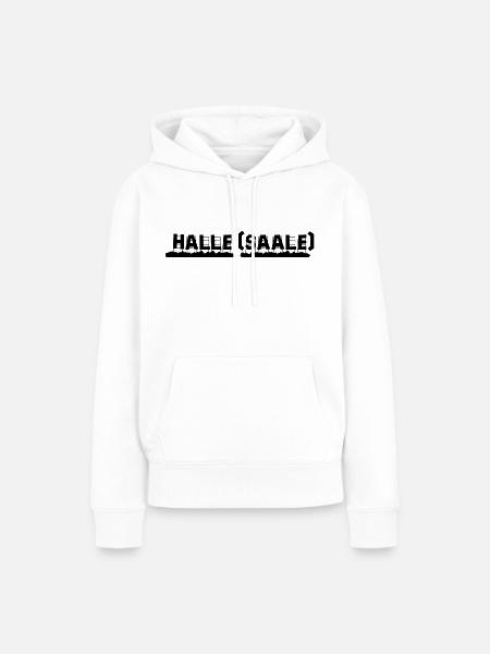 Halle Saale - Frauen Premium Bio Hoodie - Weiß