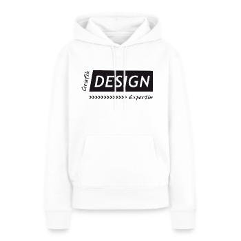 Grafik Design Expertin - Frauen Premium Bio Hoodie - Weiß - Vorne - Julia (174cm)