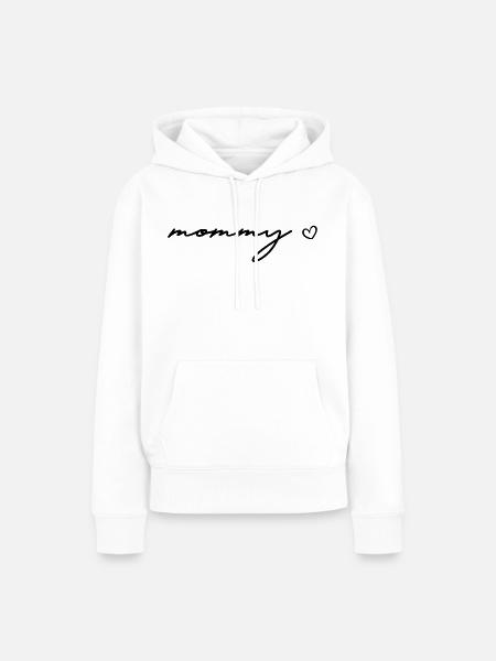 mommy Herz - Frauen Premium Bio Hoodie - Weiß