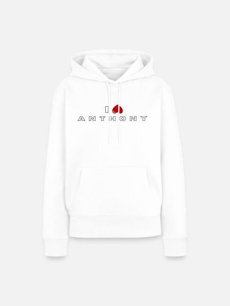 Ich hasse Anthony - Frauen Premium Bio Hoodie - Weiß
