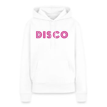 Disco Slogan - Logo - Women’s Premium Organic Hoodie - white - Front - Julia (174cm)
