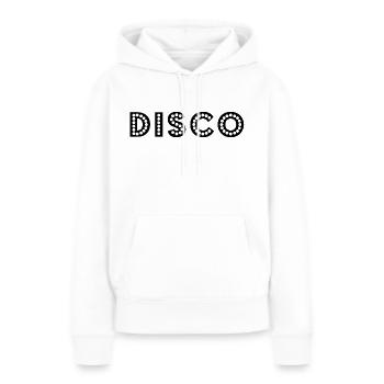 Disco Slogan - Logo - Women’s Premium Organic Hoodie - white - Front - Julia (174cm)