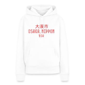 Osaka Nippon - Frauen Premium Bio Hoodie - Weiß - Vorne - Julia (174cm)