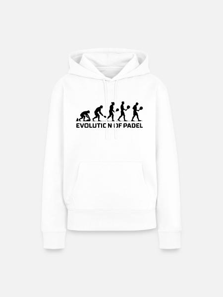 Evolution of padel 1 - Frauen Premium Bio Hoodie - Weiß