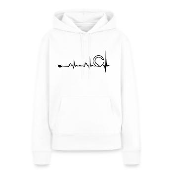 Tennis Herzschlag 1 - Frauen Premium Bio Hoodie - Weiß - Vorne - Julia (174cm)