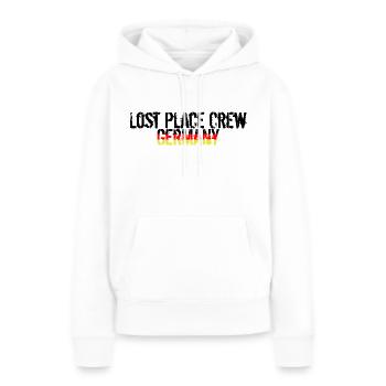 Lost Place Crew Germany - Sweat à capuche Premium bio Femme - blanc - Devant - Julia (174cm)