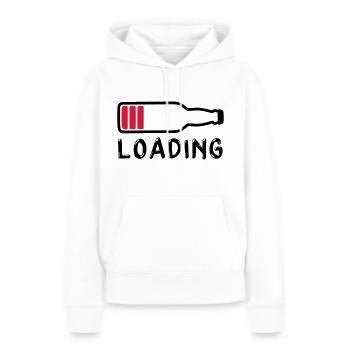 Laden Bier trinken - Laden - Frauen Premium Bio Hoodie - Weiß - Vorne - Julia (174cm)