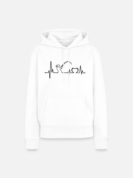 Angler Herschlag - Frauen Premium Bio Hoodie - Weiß