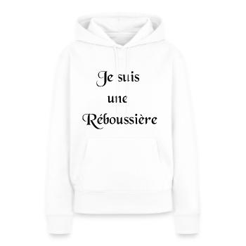 Réboussière noir - Sweat à capuche Premium bio Femme - blanc - Devant - Julia (174cm)