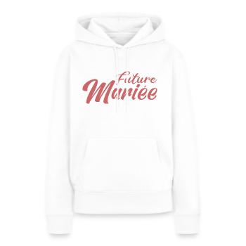 future mariée evjf enterrement vie de jeune fille - Sweat à capuche Premium bio Femme - blanc - Devant - Julia (174cm)