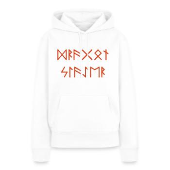 tueur de dragon - Sweat à capuche Premium bio Femme - blanc - Devant - Julia (174cm)