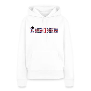 London Union Jack - Frauen Premium Bio Hoodie - Weiß - Vorne - Julia (174cm)