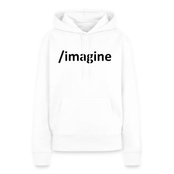 /imagine - Sweat à capuche Premium bio Femme - blanc - Devant - Julia (174cm)