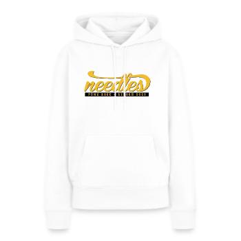 Needles Punkrock Wiedergeburt 2023 - Frauen Premium Bio Hoodie - Weiß - Vorne - Julia (174cm)