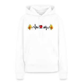 Herzfrequenz-Cardio für Auvergne - Frauen Premium Bio Hoodie - Weiß - Vorne - Julia (174cm)