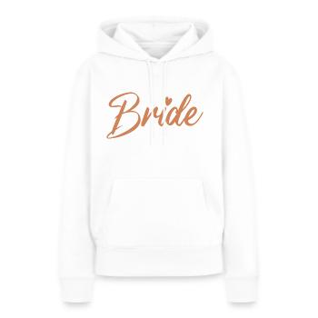 Bride EVJF Mariée Enterrement Vie de Jeune Fille - Sweat à capuche Premium bio Femme - blanc - Devant - Julia (174cm)