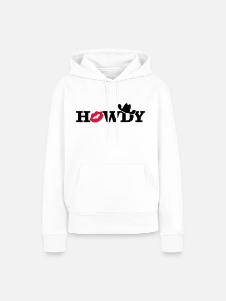 howdy (a, 2c) - Frauen Premium Bio Hoodie - Weiß