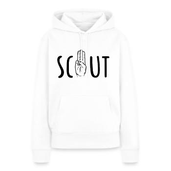 Pfadfinder / Pfadfinder - Frauen Premium Bio Hoodie - Weiß - Vorne - Julia (174cm)