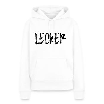 Lecker - Frauen Premium Bio Hoodie - Weiß - Vorne - Julia (174cm)