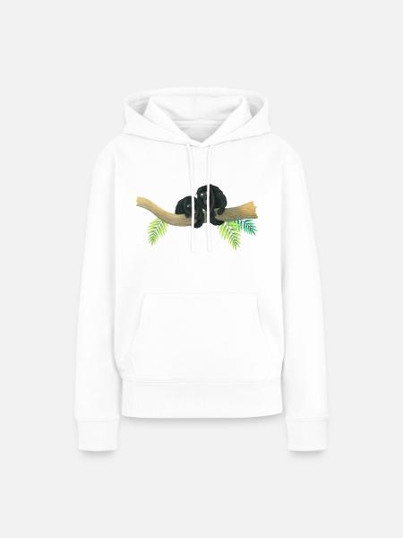 Brüllaffen - Frauen Premium Bio Hoodie - Weiß