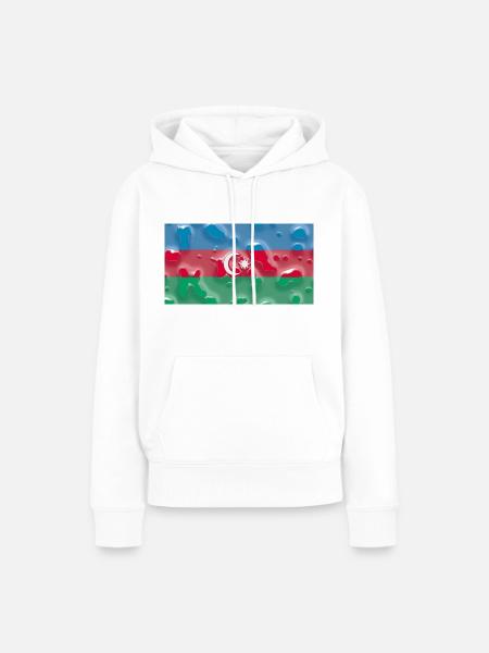 Aserbaidschan - Frauen Premium Bio Hoodie - Weiß