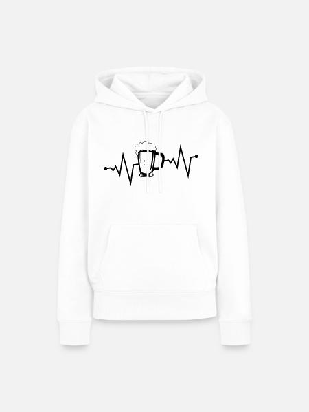 bier puls - Frauen Premium Bio Hoodie - Weiß