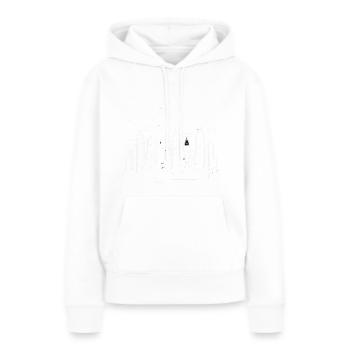 Nächtliches Stadtbild - Frauen Premium Bio Hoodie - Weiß - Vorne - Julia (174cm)