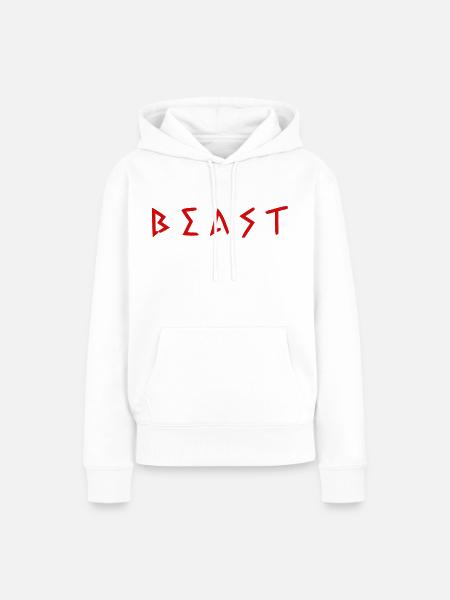 Beast rot - Frauen Premium Bio Hoodie - Weiß