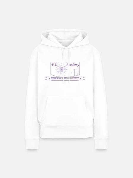 FK Academy lila - Frauen Premium Bio Hoodie - Weiß