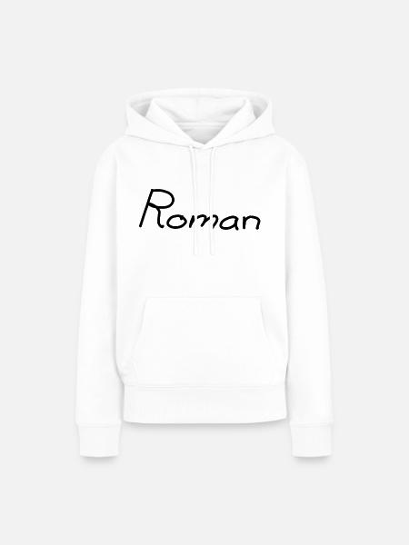 Roman - Frauen Premium Bio Hoodie - Weiß