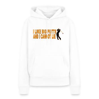 ICH MAG GROSSE PUTTS - Frauen Premium Bio Hoodie - Weiß - Vorne - Julia (174cm)