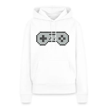 Manette à 8 bits 02 - Sweat à capuche Premium bio Femme - blanc - Devant - Julia (174cm)