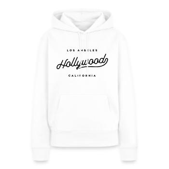 Hollywood - Los Angeles California - Women’s Premium Organic Hoodie - white - Front - Julia (174cm)